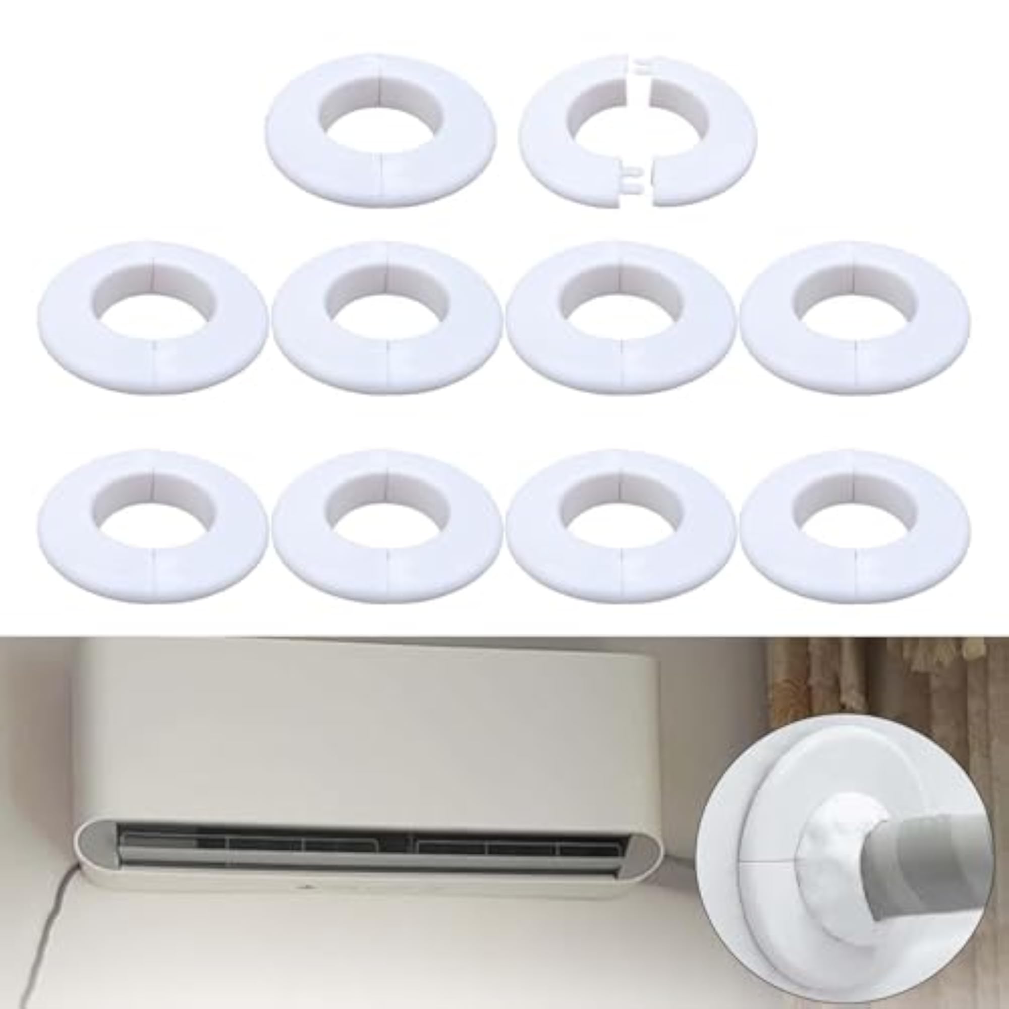 10 Pieces AC Hole Decorative Cover Round Cover