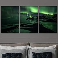 3 Piece Framed Canvas Wall Art Astronomy & Space Canvas Prints Home Artwork Decoration for Living Room,Bedroom - 16