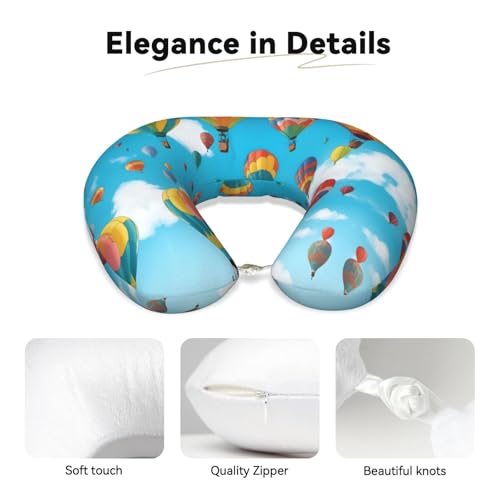 Almohada de espuma viscoelástica con diseño cielo y globos miniatura 4