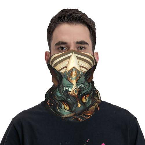 Balaclava con diseño de mitología egipcia dorada para mujeres y hombres - Gaiter para cuello y mascarilla para motocicleta, ciclismo, esquí miniatura 2