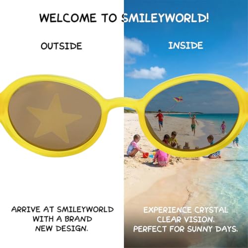 Image of SMILEYWORLD Kids Sunglasses Polarized UV400 Protection for Boys Girls Flexible Unbreakable Lightweight Shatter-Resistant