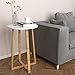 BAMEOS Side Table Modern Nightstand Round Side End Accent Coffee Table for Living Room Bedroom Balcony Family and Office (15.7inx23.4in)