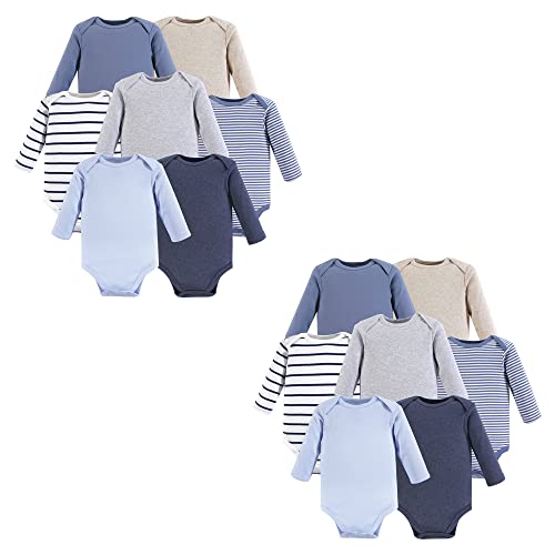 Image of Hudson Baby Unisex Baby Cotton Long-Sleeve Bodysuits