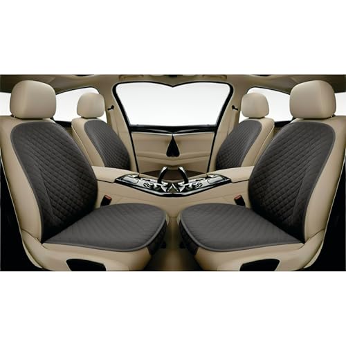 Image of AURAFRESH Car Seat Protector Cushions Cover, Airbag friendaly. (Gray, 7PC Front & Rear SEAT Full Set)