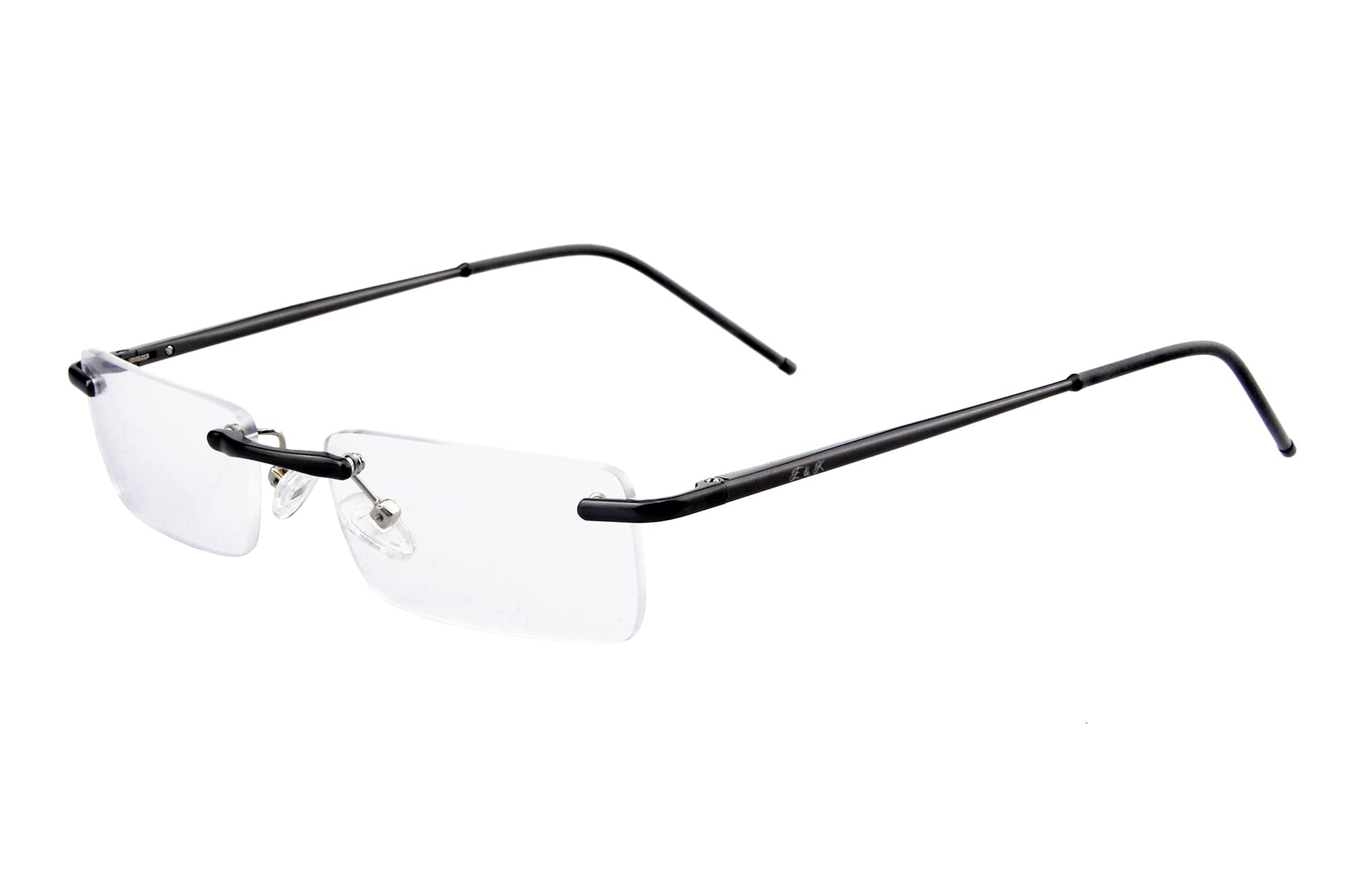 Edison & King Randlose Lesebrille Clarity – Clarity, Schwarz +2,50 dpt, mit Bluelight-Protect