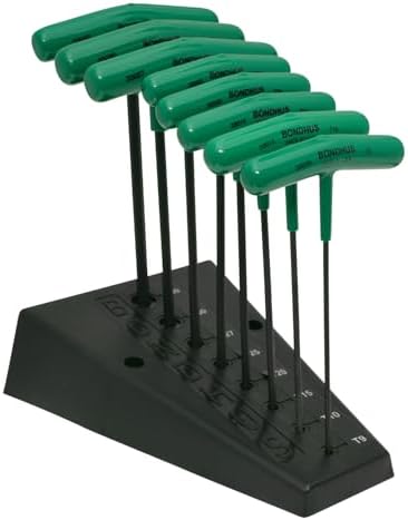 Bondhus 33034 (Set of 8) Star T-Handles, Graduated Lengths, Sizes T9-T40