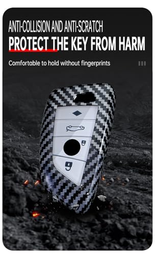 Coque de clé pour BMW style carbone accessoire idéal pour préserver votre télécommande au quotidien - 4