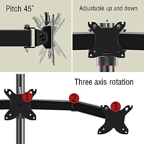 Six Screens Tv Stand Mount, Tilt, Swivel Table Top Tv Stand with V-Shaped Metal Bracket, Tabletop Tv Base Fits 13-27 Inch Led Screen Display Beautiful Scenery