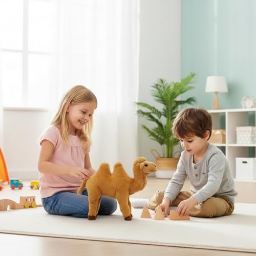 Peluche de camello decorativo para dormitorio infantil con textura suave de 12 pulgadas 6