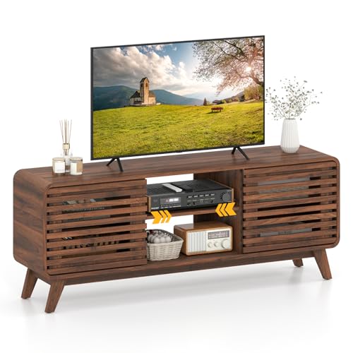 For 65&rdquo; Tvs, Mid Century Modern Entertainment Center With 
