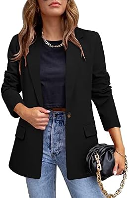 Crazy Grid Women's Casual Blazer – Long Sleeve Business Suit Jacket, Open Front Button, Plus Size 3X...