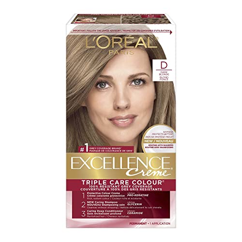 L'Oreal Paris Excellence Crème Permanent Hair Color, D Dark Blonde, 100