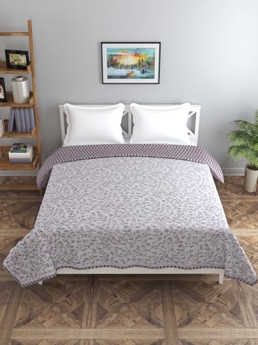 Image of Florida Cotton Double Bed All Season Reversible AC Dohar (Lavender, 220x240 CM)