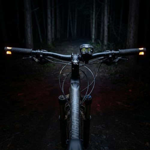 Puños de manillar LED para bicicleta con bocina recargable USB-C de 22mm 7