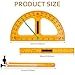 MotiMind 1 Set Large Mathematics Teaching Kit Including 1 Pcs Jumbo Teaching Ruler 1 Pcs Large Protractor 1 Pcs Geometry Compass Big Geometry Measurement Tool for Teacher Classroom Black Board