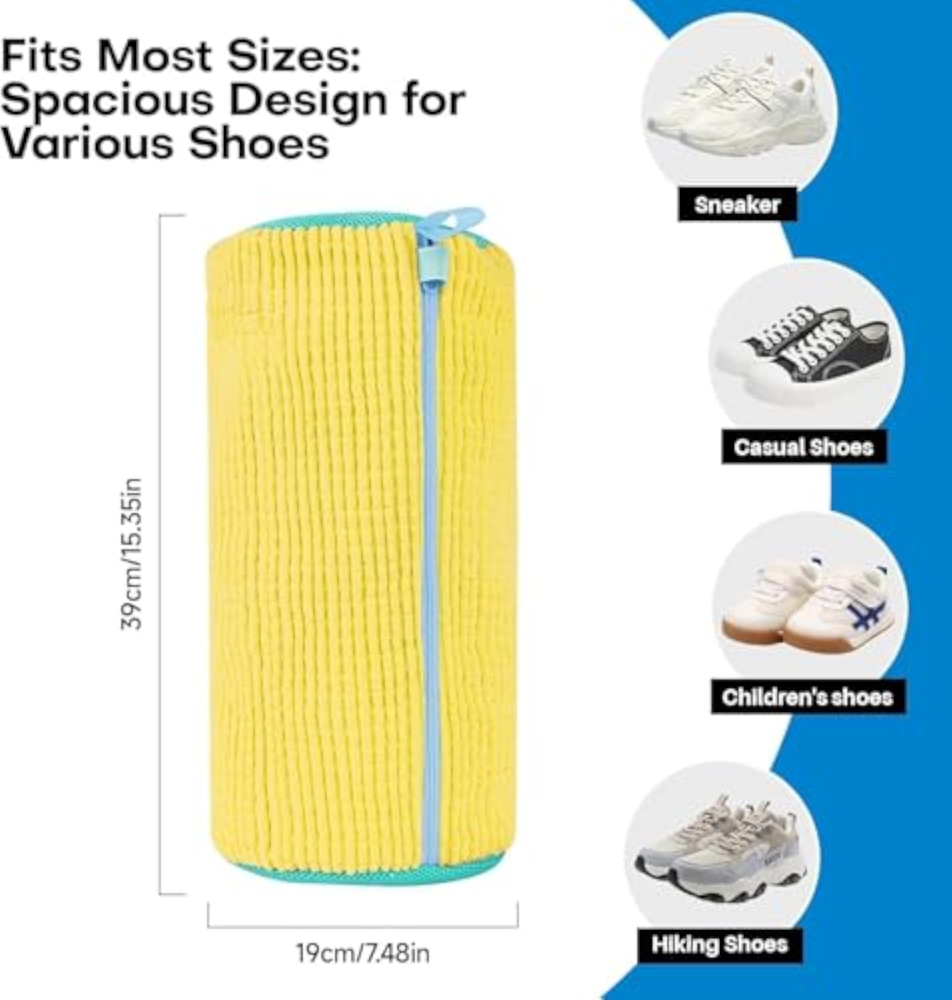 Packing Cubes Set for Travel, 7 Pieces with Shoe Bag