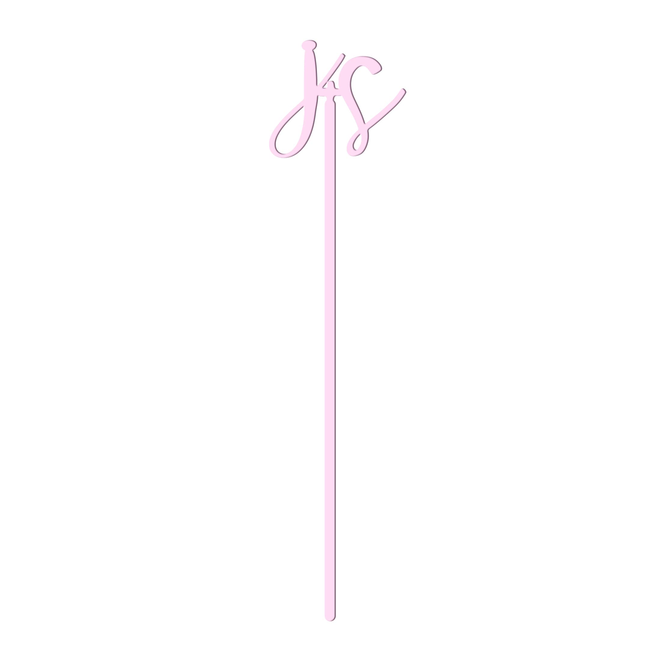 The Cotton & Canvas Co. Personalized Couple Monogram Drink Stirrer, Swizzle Stick, Party Favors, Couples Initials, Wedding, Engagement Decor, Set of