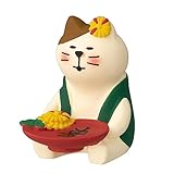 デコレ(Decole) concombre 菊に盃猫 約28×43×h40mm ZTM-35038M