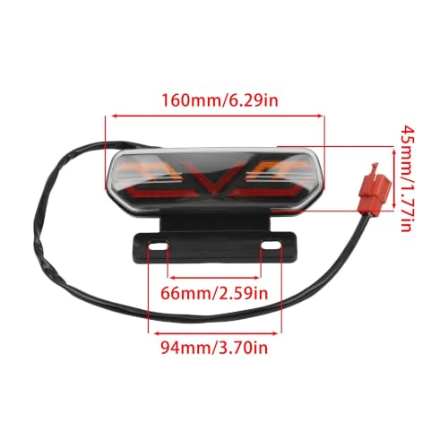 Luz Trasera Universal Moto 12V con intermitentes LED integrados 7