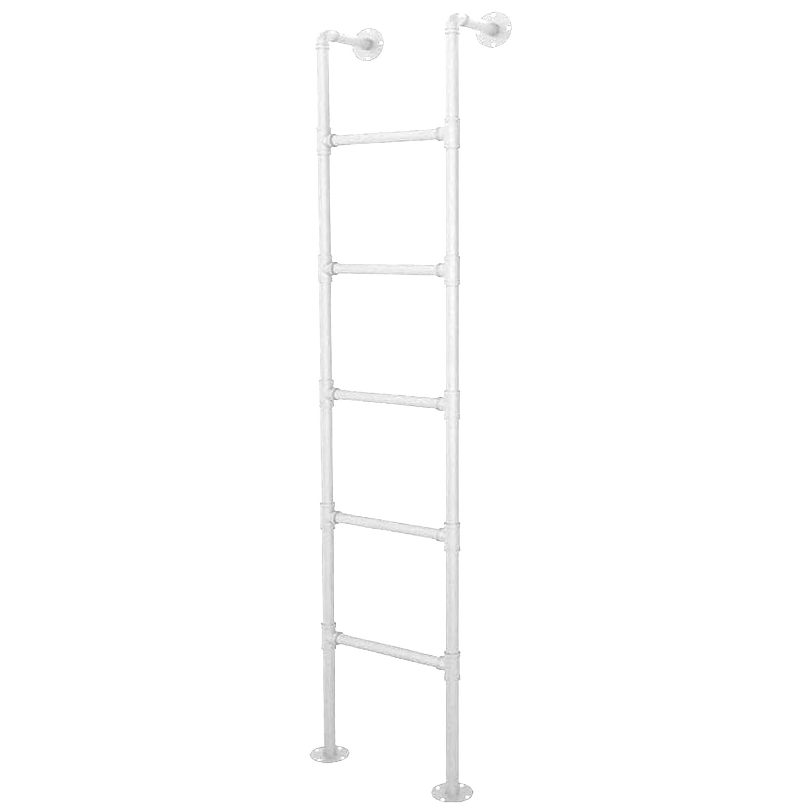 Montowana na ścianie drabina strychowa, biała metalowa drabina schodowa 119.4 cm/124.5 cm/127.0 cm/132.1 cm/149.9 cm/79'' Universal Twin Over Full Bunk s, oszczędność miejsca drabiny wspinaczkowe do
