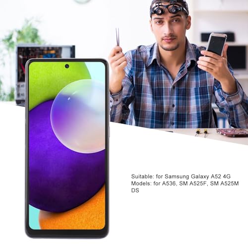 Rankomu ersättningsskärm för Samsung Galaxy A52 med verktyg, lila