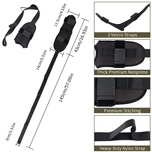 Yoga Stretching Strap w/6 Adjustable Loops (Black) - Image 3