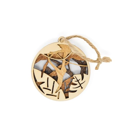 Jungle Laser Cut Ornament, Handmade 3D Layered Wooden Nature Christmas Ornaments, Trees, Vines, Leaves