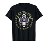 American Flag in god we Trust Guns are just Backup T-Shirt