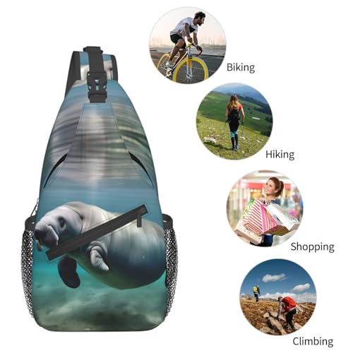 Morrales de un solo tirante con estampado animal para viaje y senderismo miniatura 6
