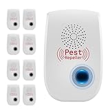 Ultrason Souris et Rats, Pack de 8, Répulsif Électronique à Ultrasons Branché contre les Moustiques et les Souris, Dispositif de Lutte contre les Nuisibles (Moustiques, Cafards, Araignées)
