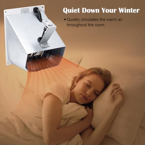 Image of Hiorucet PF06-YJLF-B PF06-YJLF-F Wall Heater Blower Fan Kit for ProCom Ventless Space Heater Over 10,000 BTU with Automatic /Manual Thermostat, Replacement PF06YJLFB Vent-Free Blower Fan Accessory Kit.