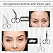 4 Pieces Eyebrow Tweezers Scissor Handle Flat Straight Tip Brow Scissors Remover Facial Hair Eyebrows Stainless Steel Eyebrow Facial Remover Brow Tweezers for Women Men(Black&Silver)