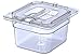CFS Plastic Food Pan 1/6 Size 4 Inches Deep Clear