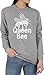 Tiere Meerschweinchen Hase & Co. - Queen bee - Save The Bees - L - Grau meliert - Geschenk - JH030 - Sweatshirt Pullover Herren und Damen