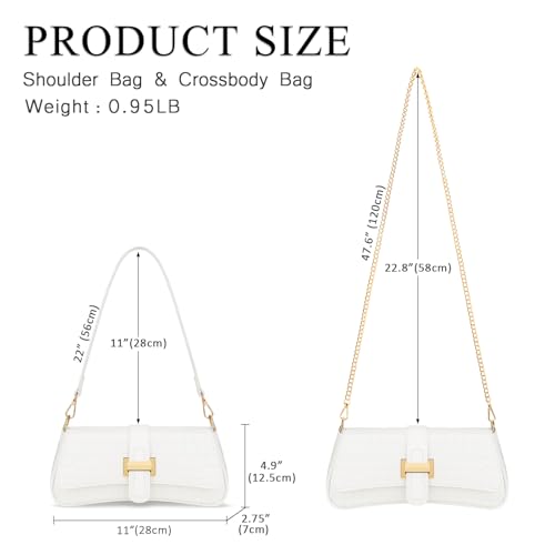 Image of KKXIU Shoulder Bag for Women Small Hobo Handbag Mini Retro Clutch Purses | Trendy Classic Underarm Crossbody Bag with Zipper Closure, Vegan Leather, Removable Strap