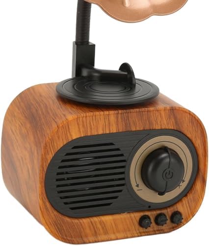 Coverzone Yeni Nesil Bluetooth Speaker Retro Gramafon Görüntüsü ile Nostaljik Müzik Aleti USB TF Aux Bluetooth Müzik Kutusu Şarj Edilebilir Mini Boy 21cm RRG-1 Kahverengi (RRG-1 - Kahverengi) - Görsel 7