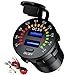 Produktbild QC 3.0 USB Auto Steckdose KFZ Ladegerät 12 V/24 V 36 W mit EIN-Aus Schalter und LED Voltmeter Zwei Quick Charge 3.0 Ladeports Schnellladung für Fahrzeuge KFZ Boot Motorrad Marine
