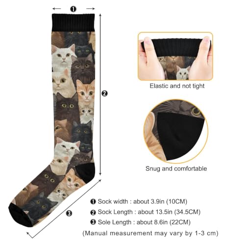 Image of Fisyme Socks for Women Men Warm Comfort Athletic Crew Running Hiking Cycling Compression Socks