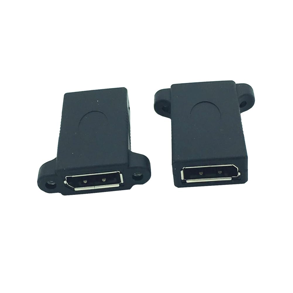 Adattatore DisplayPort Femmina-femmina Per Montaggio A Pannello – Estensione Video/audio, Nero