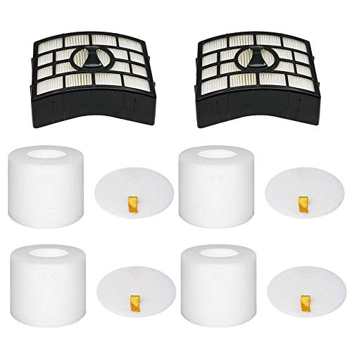 Eztronics Corp@2 HEPA + 4 Foam Filters for Shark Rotator APEX DuoClean Powered Lift-Away Vacuum NV650, NV651, NV652, NV750, NV751, NV752, NV753, AX950, AX951, Vacuum Filter Replacement Part XFF650 & X