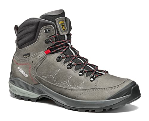 ASOLO Men's Falcon EVO Nubuck GV Boots Graphite/Red 10.5