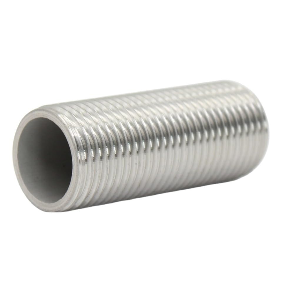 Adaptador de instalación de tuberías Adaptador de conector rosca externa completa, macho recto circular acero inoxidable, 1 pieza(100MM*1-1/2INCHES)