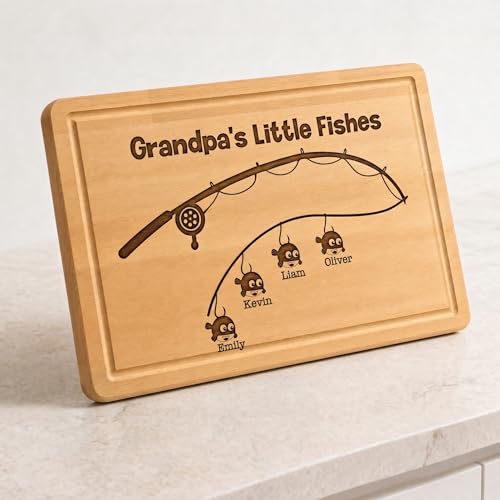 Tabla de cortar rectangular de madera personalizada miniatura 6