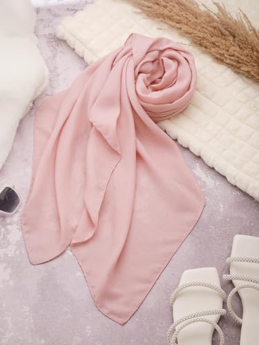 Image of Viscose Scarf for Women | Lightweight & Long | Stole for Women - Stylish Design | Neck Scarf, Hair Scarf, & Head Scarf for Women & Girls | All Season Accessory