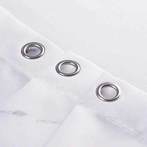 YOSTEV Marble Bathroom Shower Curtain,Grey and White Fabric Shower Curtain with Hooks,Unique 3D Printing,Decorative Bathroom Accessories,Water Proof,Reinforced Metal Grommets,Stall 54x78 Inches by YOSTEV - Image 4