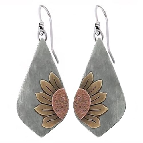 Trendy Boho Dangle Earrings for Women Rainbow Arch Copper Bohemian Jewelry