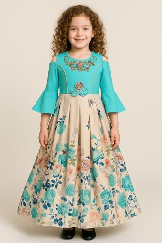 Image of My Lil Princess Kids Birthday Maxi Gown Frock Dress for Baby Girls