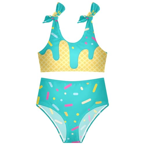 Image of Girls Tankini Swimsuit Bathing Suit Two Piece Bikini Summer Beach Swimwear with Adjustable Strap 3-12 Years
