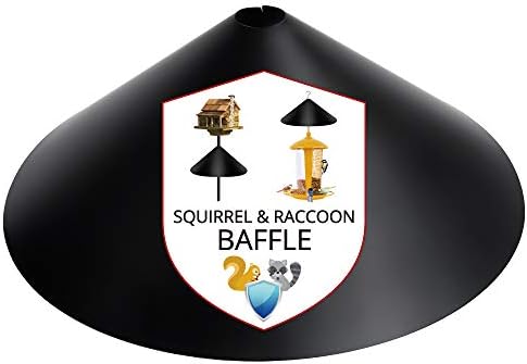 HANKEY Squirrel Baffle Wrap Guard Around Protects Hanging Bird Feeders, Anti-Rust Galvanized Steel - 18 Inch