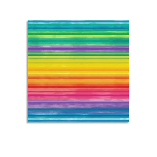 Impression sur toile abstraite arc-en-ciel moderne de haute précision